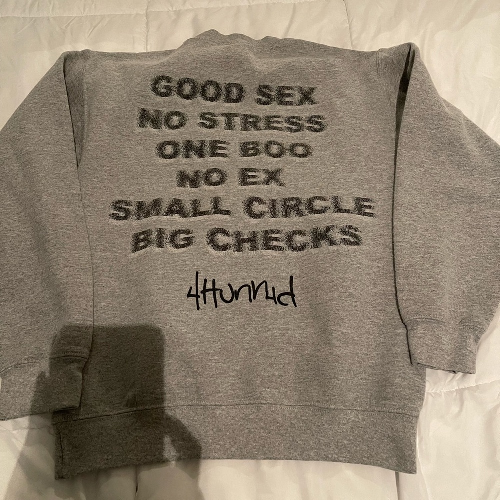 NWOT 4hunnid Good Sex No Stress sweatshirt Size Small